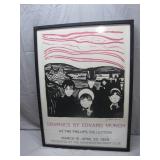Edvard Munch 1969 Graphics Exhibit Poster