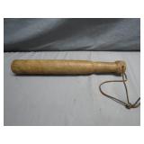 Vintage Wood Nightstick With Wrist Strap