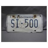 U.S. Government License Plate SI-500