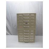 2 Metal Filing Cabinets With Slides