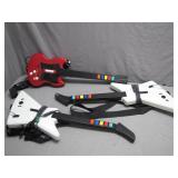 Three Guitar Hero Controllers