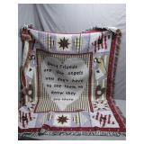 Woven Blanket With Friendship Quote