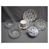 English Chinaware and Glassware Ensemble