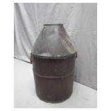 Metal Milk Can with Rustic Charm