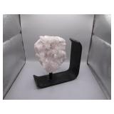 Clear Quartz Display Piece on Metal Stand