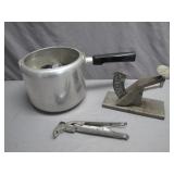 Mid-Century Pressure Cooker with Scale and Toolset