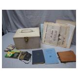 Vintage Military Ephemera in Handmade Wood Box