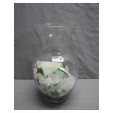 Glass Vase Filled With Sea Glass Treasures