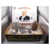 Box of Assorted Rocks and Arrowheads