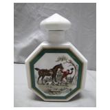 White Porcelain Bottle With Equestrian Scene