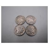 (4) 1937 Buffalo Nickels