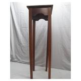 Tall Wooden Side Table With Arched Apron