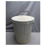Galvanized Metal Bucket with Lid and Handle