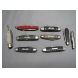 9 Vintage Pocket Knives