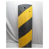 Heavy-Duty Yellow and Black Road Bump