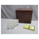 Glass Piano Trinket Box with Wooden Case