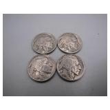 (4) 1935 Buffalo Nickels