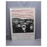 Edvard Munch 1969 Exhibit Poster