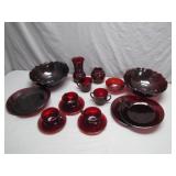 Ruby Red Glassware Collection, 20-Piece Set
