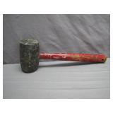 Rubber Mallet With Red Wooden Handle