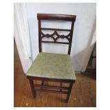 Wooden Chair With Upholstered Seat