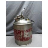 Red Line Painted Metal Gas Can with Nozzle