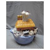 Animal-Themed Ceramic Cookie Jar with Lid
