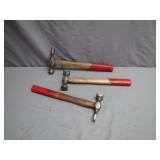3 Vintage Auto Body Hammers