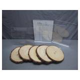 Rustic Wood Slices and Acrylic Holders