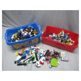 Two Bins of Assorted LEGO Bricks