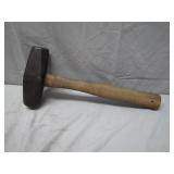 Forged Iron Blacksmith Hammer With Wooden Handle