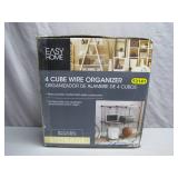 Easy Home 4-Cube Wire Organizer Boxed