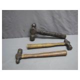 Three Ball Peen Hammers