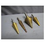 Four Step Drill Bits in Gold Finish