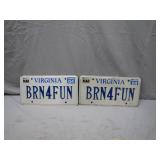 Virginia Plates: BRN4FUN