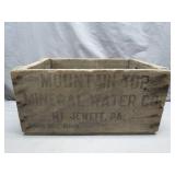 Pennsylvania Wood Crate Mountaintop Mineral Water