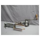 Dual Lot: Metal Trap and Hand Meat Grinder
