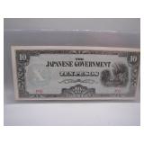 Occupied Japan 10 Pesos Currency Note