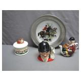Equestrian-Themed Ceramic Collectibles Set