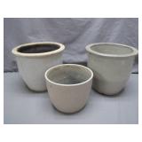 3 Ceramic Planters