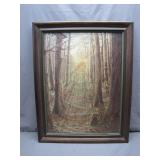 Framed Forest Scene With Angelic Figure