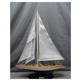 Model Sailboat with Detailed Features