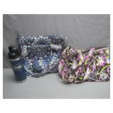 2 Vera Bradley Bags with Water Bottle