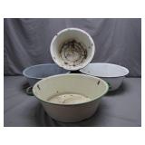 Outdoor Used Enamelware Pots & Bowls