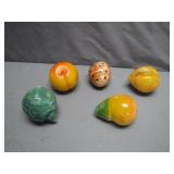 Five Stone Fruit Figurines
