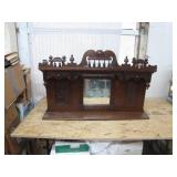 Ornately Carved Wooden Hall Shelf