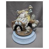 Santa Claus Music Box with Elves