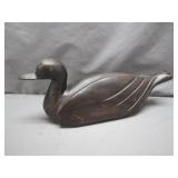 Hand-Carved Wooden Duck Figurine