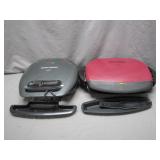 2 George Foreman Grills with Drip Trays