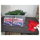 Holiday Decorations Set with Lights and Garlands